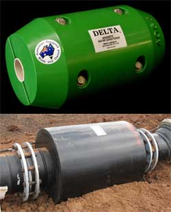 delta water conditioner clamp-on and flanged image