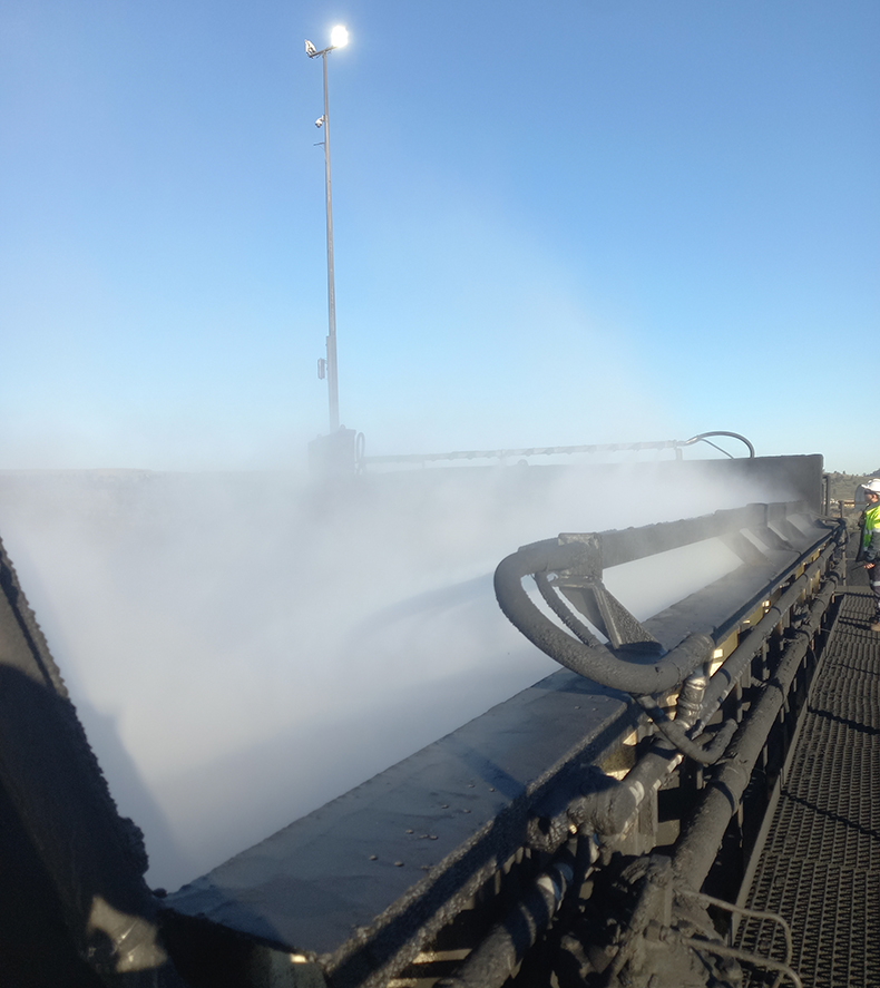 Dry Fog ROM Bin Dust Control - Whitehaven Daunia