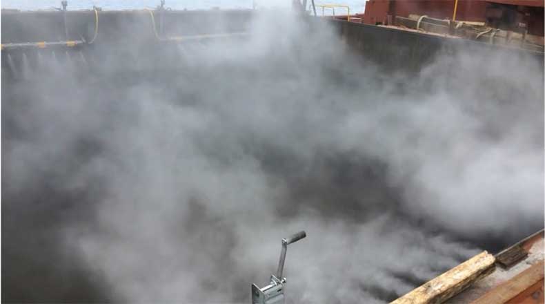 Dry Fog Ship Unloading