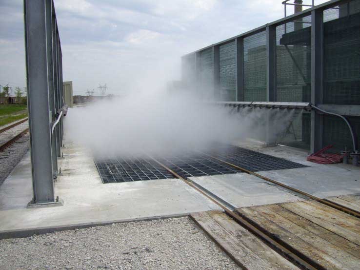 Dry Fog Truck Unloading Dust Control