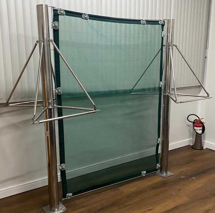 DustTexNet Wind Fence and Dust Fence Securing System