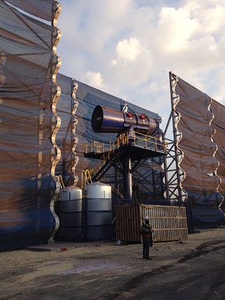 DustTexNet Dust Fence Zig Zag installation
